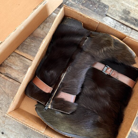 RARE with box! Vintage 1970s Killy Après-Ski Fur Boots by Wolverine 8 9 - Picture 15 of 15